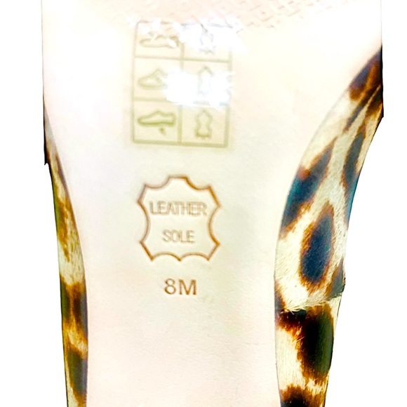 EUC Tory Burch Elana Leopard Print Calf Hair  Leo/Coconut Pumps Heels Shoes 8M - Picture 3 of 6